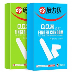 【避孕套】倍力乐QQ套手指套芦荟薄荷味抠抠套10只装