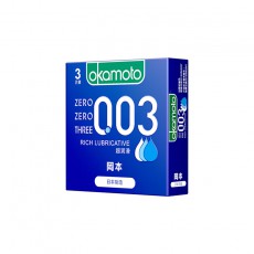 冈本003超薄避孕套超润滑男用情趣裸入安全套套3只装一件代发批发