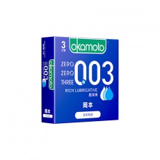 冈本003超薄避孕套超润滑男用情趣裸入安全套套3只装一件代发批发