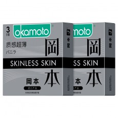 冈本SKIN质感超薄3只装男用官方正品避孕安全套计生用品批发代发