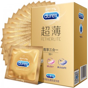 【避孕套】杜蕾斯超薄尊享3合1装18只装