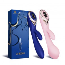 【女用器具】KISSTOY A-king 震动充气膨胀女性自慰器阳具充电按摩棒情趣用品