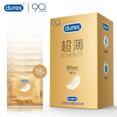 durex杜蕾超薄隐feel避孕套18只装大盒光面安全套保险套批发代发