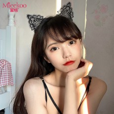 蜜恪性感蕾丝猫耳朵发箍猫女郎兔耳朵蕾丝派对发饰批发代发7300