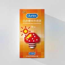 【避孕套】杜蕾斯凸点螺纹凉感装 热感装12只装