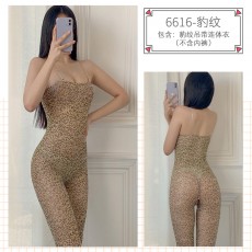 【情趣内衣】蜜恪 连体衣 豹纹 6616