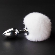 【情趣用品】sm兔尾巴金属肛塞