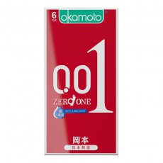 冈本避孕套男用超薄隐形裸入安全套聚氨酯001超润滑6只装正品批发