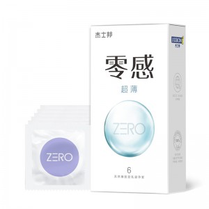 杰士邦避孕套ZERO零感超薄6只装酒店安全套成人计生用品批发代发