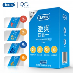 【避孕套】杜蕾斯激爽4合1装32只装