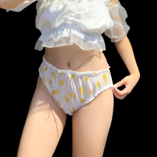 蜜恪情趣内裤日系唯美蕾丝印花菠萝女士甜美可爱三角裤内裤2208