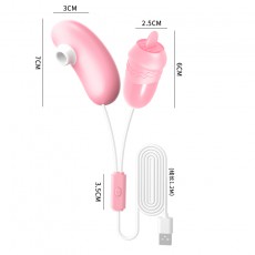 来乐逗豆蛋女用跳蛋自慰USB直插吮吸按摩震动棒器具成人情趣用品