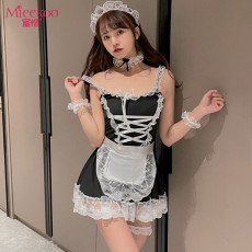 【情趣内衣】蜜恪深V女仆套装8407