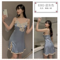 【情趣内衣】蜜恪侧开叉吊带睡裙8382