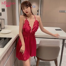 【情趣内衣】蜜恪大码仿真丝睡裙8398