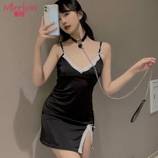 【情趣内衣】蜜恪蕾丝边吊带睡裙8387