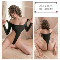 【情趣内衣】蜜恪开档连体衣8473
