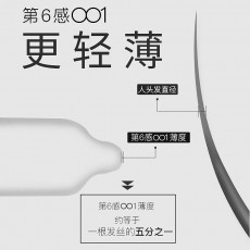 【避孕套】第6感001超润薄3只装