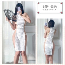 【情趣内衣】蜜恪复古提花旗袍8494