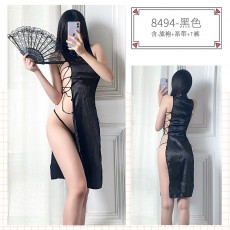【情趣内衣】蜜恪复古提花旗袍8494