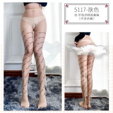 【情趣内衣】蜜恪字母印花连裤袜 开裆款 5117