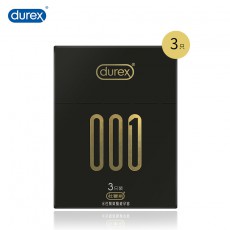 杜蕾斯避孕套 001聚氨酯超薄安全套3只装 男用计生用品 批发代发