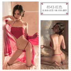 【情趣内衣】蜜恪惊鸿舞纱肚兜套装8543