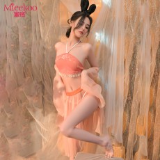 蜜恪情趣内衣桃花仙子女汉服套装情趣套装网纱透视角色扮演8559