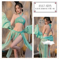 蜜恪情趣内衣青霞仙子汉服汉服套装情趣套装网纱透视角色扮演8567