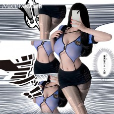 【情趣内衣】蜜恪连体女警教官装制服诱惑8609