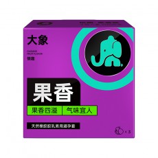 大象果香味避孕套3只装男用超薄计生润滑型套套果味大油量安全套