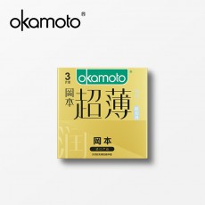冈本避孕套3只装超薄系列超润滑超薄安全套超薄裸入男用计生用品