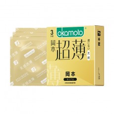 冈本超薄系列避孕套无感超薄3只安全套正品男用计生用品批发代发