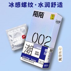 陌陌避孕套-十万螺纹颗粒10只装安套成人情趣计生用品代发批发