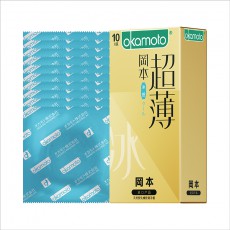 冈本冰感超薄10只装避孕套正品超薄系列安全男用套套计生用品批发