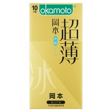 冈本冰感超薄10只装避孕套正品超薄系列安全男用套套计生用品批发