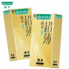 冈本冰感超薄10只装避孕套正品超薄系列安全男用套套计生用品批发