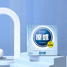 罗米欧冰感凉感热焰热感避孕套3只装玻尿酸冰火两重天安全套批发