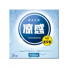 罗米欧冰感凉感热焰热感避孕套3只装玻尿酸冰火两重天安全套批发
