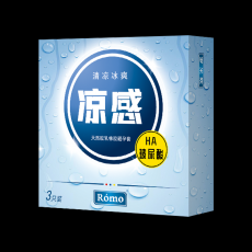 罗米欧冰感凉感热焰热感避孕套3只装玻尿酸冰火两重天安全套批发