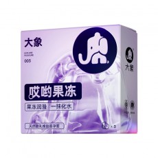 大象避孕套哎哟果冻玻尿酸3只超薄003男用安全套加量润滑保险套