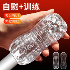 取悦可视贯通飞机杯男用透明手动自慰训练阴茎锻炼器成人情趣用品