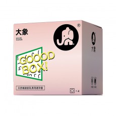 大象避孕套Goood Box 4只装男用超薄安全套保险套酒店批发代发