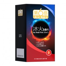 第六感冰火三合一18只装避孕套颗粒浮点螺纹凸点安全套计生用品