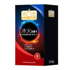 第六感冰火三合一18只装避孕套颗粒浮点螺纹凸点安全套计生用品