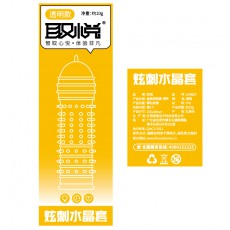 取悦盒装狼牙套情趣男女调情用品带刺水晶套大颗粒G点刺套代发