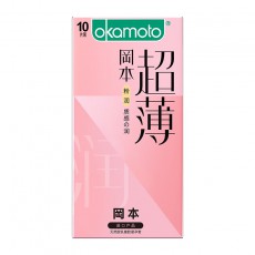 冈本超薄系列粉润超薄10只装避孕官套正品安全套男用裸入一件代发