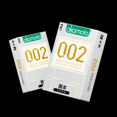 冈本002系列聚氨酯0.02避孕套2只装安全套计生套套正品酒店批发