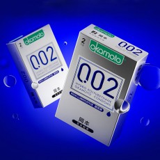 冈本正品避孕套002系列聚氨酯超润滑超薄2只装安全套男用一件代发