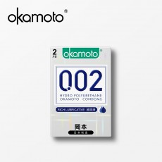 冈本正品避孕套002系列聚氨酯超润滑超薄2只装安全套男用一件代发